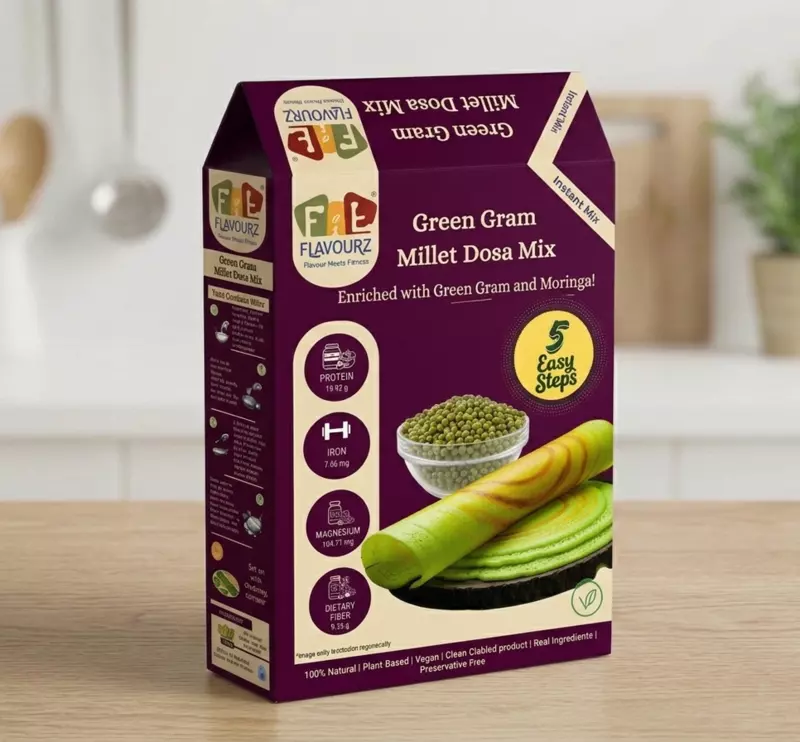 Green Gram Millet Dosa Mix with Moringa - High Fiber